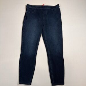 SPANX Pull On Jegging 1X Denim‎ Look Stretch Pants Dark Wash Comfort Casual